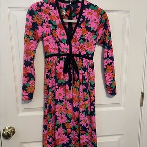 1970s Young Dimensions Saks Maxi Dress